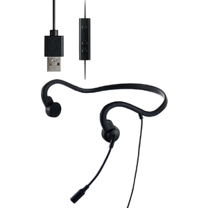 エレコム 有線骨伝導ヘッドセット USB-A ブラック HS-BC05UBK-イメージ8
