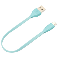 PGA USB Type-C USB Type-A コネクタ USBフラットケーブル 15cm ブルー PG-CUC01M08