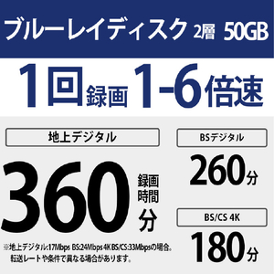 SONY 録画用50GB(2層) 1-6倍速対応 BD-R ブルーレイディスク 20枚入り 20BNR2VJPS6-イメージ3