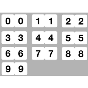 リヒトラブ ナンバーラベル M(ロールタイプ) 単番号「0」~「9」 10箱セット FC64998-HK751Rｺﾐ-イメージ1