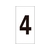 日本緑十字社 数字ステッカー 4 数字-4(小) 30×15mm 10枚組 オレフィン FC271GA-8151351-イメージ1