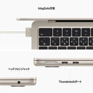 Apple 13インチMacBook Air： 8コアCPUと10コアGPUを搭載したApple M2チップ, 512GB SSD スターライト MLY23J/A-イメージ7