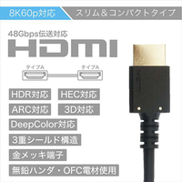 エディオンネットショップ|ホーリック HDM09560BK HDMIケーブル 0.9m