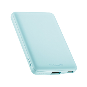 エレコム 薄型コンパクトモバイルバッテリー(5000mAh/2．4A/Cx1+Ax1) ブルー DEC375000BU-イメージ2