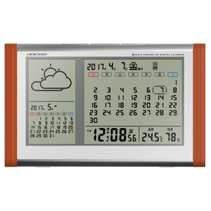 アデッソ カレンダー天気電波時計 TB834-イメージ1