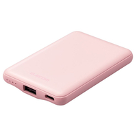 エレコム 薄型コンパクトモバイルバッテリー(5000mAh/2．4A/Cx1+Ax1) ピンク DE-C37-5000PN