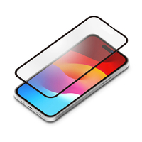PGA iPhone 15 Pro Max用ガイドフレーム付液晶全面保護ガラス 角割れ防止PETフレーム [アンチグレア] PG-23DGLF02AG