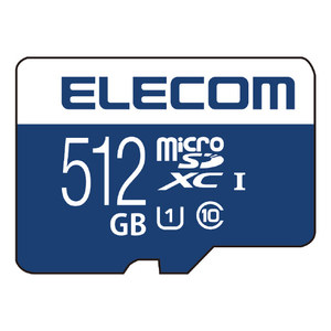 エレコム microSDXCメモリカード(UHS-I対応・512GB) MF-MS512GU11R-イメージ1