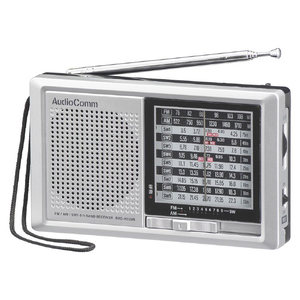 オーム電機 ハンディ短波ラジオ AM/FM/SW1-9 AudioComm RAD-H330N-イメージ1