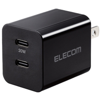 エレコム USB Power Delivery 20W AC充電器(C×2) ブラック MPA-ACCP35BK