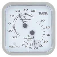 タニタ 温湿度計 グレー TT-557-GY