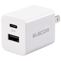 エレコム USB Power Delivery 20W AC充電器(C×1+A×1) ホワイト MPA-ACCP36WH