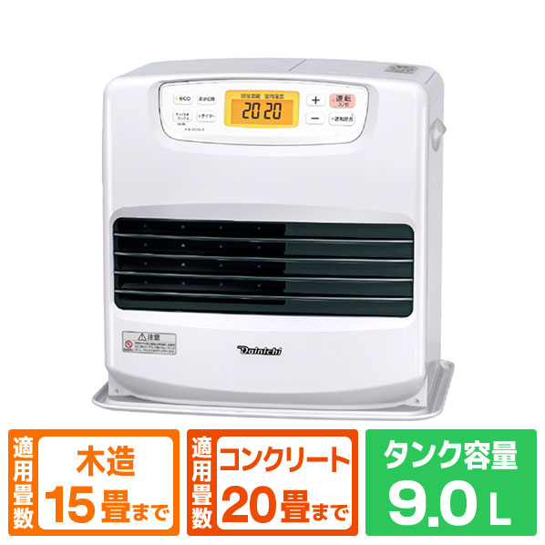 ダイニチ 5.7kW 9.0Lタンク 石油ファンヒーター ダイニチブルーヒーター (W)ムーンホワイト FW-5725LS-W