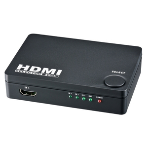 オーム電機 HDMIセレクター 3ポート ブラック AV-S03S-K-イメージ1