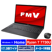 富士通 ノートパソコン LIFEBOOK NHシリーズ ブライトブラック FMVN77H1B