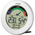 リズム時計 快適度目安表示付温湿度計(掛置兼用タイプ) CITIZEN(シチズン) 銀色ヘアライン仕上げ 8RDA67-B19