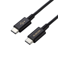 エレコム USB2．0ケーブル(認証品、C-C、やわらか耐久、PD対応) 0．3m オリジナル ブラック ED-CCYS03BK
