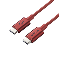 エレコム USB2．0ケーブル(認証品、C-C、やわらか耐久、PD対応) 0．3m オリジナル レッド ED-CCYS03RD