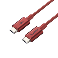 エレコム USB2．0ケーブル(認証品、C-C、やわらか耐久、PD対応) 1．0m オリジナル レッド EDCCYS10RD