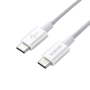 エレコム USB2．0ケーブル(認証品、C-C、やわらか耐久、PD対応) 1．0m オリジナル ホワイト ED-CCYS10WH-イメージ1