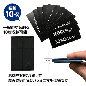 XGO.Style マグネット式名刺入れ MEISHI-CLIP ネイビー MX02-PT01-02-イメージ11