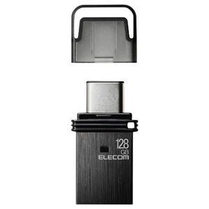 エレコム キャップ式USB Type-Cメモリ(128GB) ブラック MF-CAU32128GBK-イメージ1