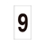 日本緑十字社 数字ステッカー 9 数字-9(中) 50×25mm 10枚組 オレフィン FC127GH-8151346-イメージ1