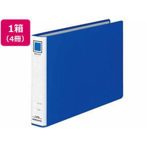 コクヨ リングファイル A4ヨコ 背幅45mm 青 4冊 1箱(4冊) F833800-ﾌ-435NB-イメージ1
