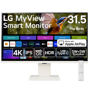 LGエレクトロニクス 31．5型4K対応液晶ディスプレイ LG MyView Smart Monitor ホワイト 32SR83U-W-イメージ1