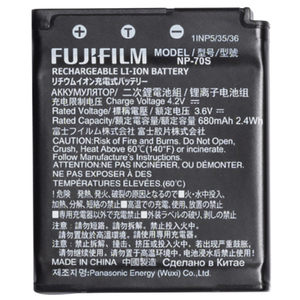 富士フイルム INSTAX mini用充電式バッテリー ブラック FNP70S-イメージ1