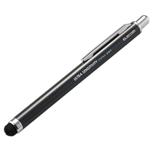 エレコム スマートフォン/タブレット用タッチペン(ノックタイプ) ブラック P-TPCNBK-イメージ1