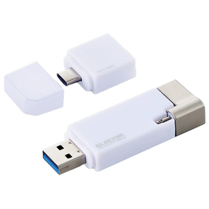 エレコム Lightningコネクタ搭載USB3．2 Gen1メモリ(256GB) ホワイト MF-LGU3B256GWH-イメージ1