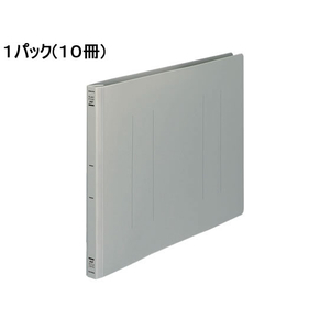コクヨ フラットファイルPP B4ヨコ とじ厚15mm グレー 10冊 1パック(10冊) F835891-ﾌ-H19M-イメージ1