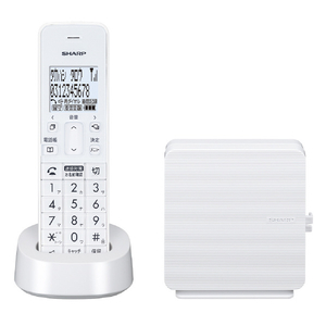 シャープ デジタルコードレス電話機(子機1台タイプ) ホワイト系 JD-SF3CL-W-イメージ1