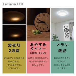 ドウシシャ ～6畳 LEDシーリングライト LuminousLED E50X06DS-イメージ5