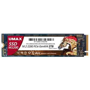 UMAX M．2 2280 PCIe Gen4×4 SSD M1200 2TB UMAX SSD M1200 UM-SSDNV44M1200-2T-イメージ3