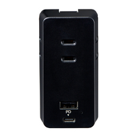 エルパ 電源タップ AC3個口 USB2ポート ブラック UC-322SB(BK)