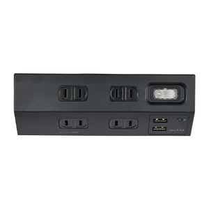 エルパ コード付きデスクタップ 集中スイッチ付 AC4個口 USB2ポート(2m) ブラック WLS-DS4232SUA(BK)-イメージ5