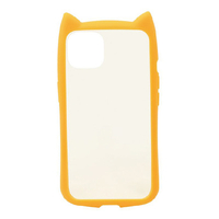 ラスタバナナ iPhone 13 mini用猫耳ケース GLASS オレンジ 6336IP154HB