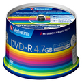Verbatim データ用DVD-R 4．7GB 1-16倍速対応 インクジェットプリンタ対応 50枚入り DHR47JP50V3