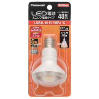 パナソニック LED電球 E17口金 ビーム光束80lm(3．9Wミニレフ電球タイプ) 電球色相当 LDR4LWE17RF4X