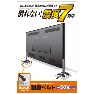 エレコム テレビ用耐震ベルト ～50V型(粘着シールタイプ) TS-004N2-イメージ2