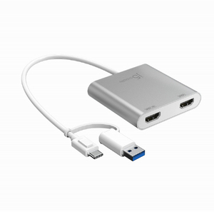 j5 create USB-C デュアルHDMIディスプレイアダプター シルバー JCA365-イメージ1