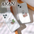 AKAN iPhone 15 Pro用ソフトクリアケース おしごとザウルス 画家 ピンク AK25644I15PR-イメージ4