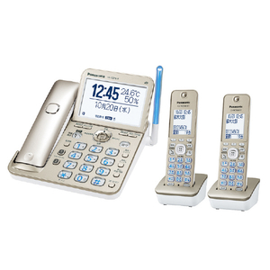 パナソニック デジタルコードレス電話機(受話子機+子機2台タイプ) シャンパンゴールド VE-GD78DW-N-イメージ1