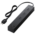 エレコム USBタップ(3個口・USB Type-C×1ポート・USB-A×2ポート・1．0m) ブラック TU033310BK