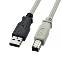 サンワサプライ USB2．0ケーブル(1m) ライトグレー KU20-1K2