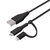 ＰＧＡ 変換コネクタ付き 2in1 USBｹｰﾌﾞﾙ(Lightning&micro USB) 1m ブラック PG-LMC10M03BK-イメージ1