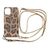 CCCフロンティア iPhone 12 mini用ケース Cross Body Case Animal Series leopard MLCSIP20M2CBLE