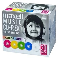 マクセル 音楽用CD-Rディスク(80分・20枚) CDRA80MIXS1P20S
